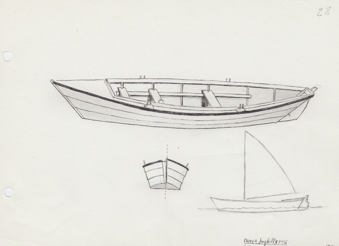 238 Nuova Inghilterra - dory da pesca a vela e a remi - 1880